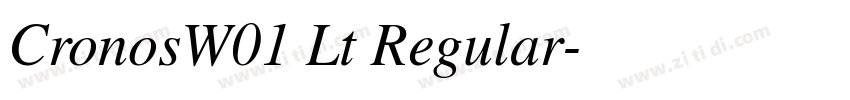 CronosW01 Lt Regular字体转换 CronosW01 Lt Regular字体转换